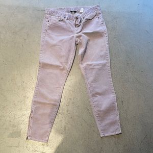 Light purple skinny corduroy pants